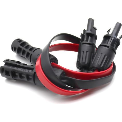 Pair of Solar Cable, 42 cm Length, 4 mm² Cross Section, 1500V Voltage, For Solar Panel and Inverter (1/5)