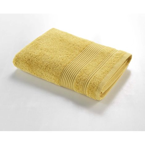 Serviette ou drap de douche 70 x 130 cm Tendresse jaune