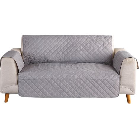 Copridivano 3 Posti Impermeabile Antiscivolo – Tessuto Poliestere Grigio Elegante, Lavabile in Lavatrice – Design Moderno e Resistente – Ideale per Soggiorno, Ufficio e Hotel (167x190 cm) (1/5)