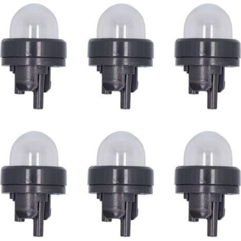 Ampoule d'huile de Tronçonneuse, Pièces de Rechange en Plastique et Caoutchouc 188-512, Taille Compacte, Ensemble d'ampoules d'amorçage 6 Pièces pour Petit Moteur 2 Temps