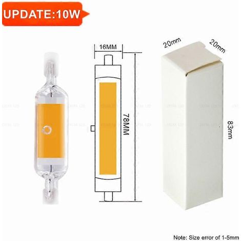 Ampoule LED R7S 78 mm 8 W 10 W, spot 118 mm 15 W 25 W, 110 V 220 V 230 V 240 V, tube en verre COB, remplace les ampoules halogènes 30 W 50 W 100 W, 220 V (1/3)