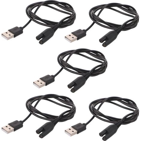 Câble de chargement USB pour hydropulseur (lot de 5) : câble de remplacement pour hydropulseur rechargeable, compatible avec le modèle WP450EC. (1/5)