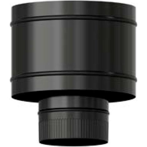 ESTUFA SOMBRERETE TERMINAL ANTIRREVOCANTE NEGRO MATE 90º Ø 120=AVM120