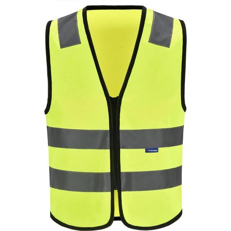 Warnweste mit Reißverschluss für Herren und Damen, reflektierend, Größe XXL (1/5)