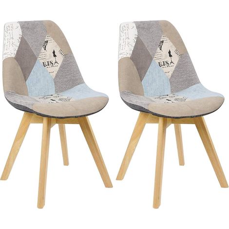 Sillas De Comedor De Lino 2 Piezas Gris 190000547 (1/5)