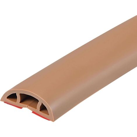 Cache-câble De Plancher PVC,Protecteur De Cordon d'alimentation Autocollant,Passe Cable Sol Marron Passage De Câbles De Plancher (Color : Light Brown, S : 1m) (1/5)