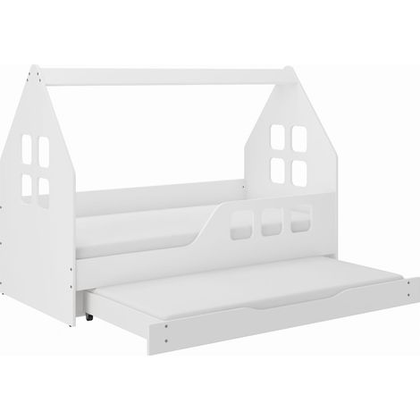 Lit cabane pour enfant 160x80 cm avec fonction couchage