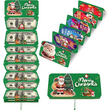 Porte-Monnaie De Noël - Boîte Porte-Cartes Cadeau Avec 10 Fentes - Décoration Arbre De Noël Pour Argent Et Coupons - Lot De 1 (1/5)