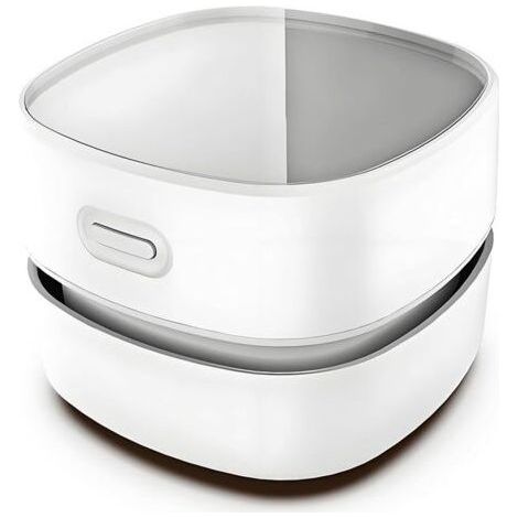 Blanc,Mini Aspirateur de Bureau Aspirateur de Table sans Fil Rechargeable USB avec Batterie 1400mAh, Aspiration Puissante pour Clavier, Poussière, Miettes, Copeaux de pier et Poils d’Anima (1/5)
