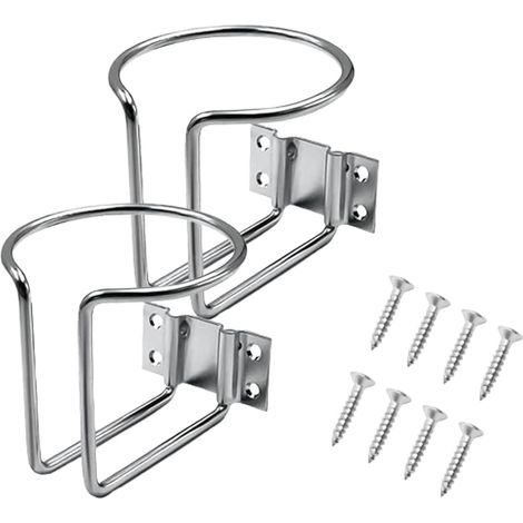 2 Pièces Anneau De Bateau Porte-Gobelet, Porte-Gobelet De Voiture avec Vis, Anneau en Acier Inoxydable Porte-Gobelet, Porte-Gobelet Universel, pour Marine Yacht Camion RV Voiture Remorque Matér (1/5)