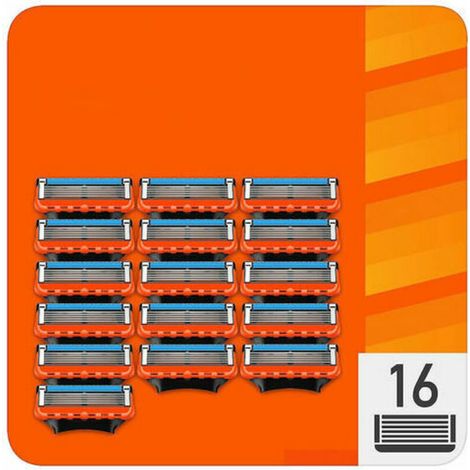 Lames de rasoir manuel Gillette Fusion – 16 rasages, précision des contours, double bande lubrifiante