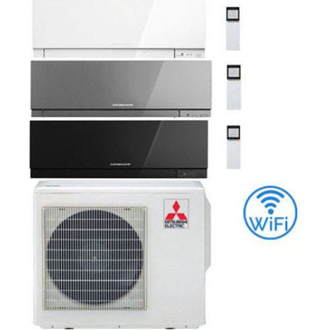 Climatizzatore Condizionatore Mitsubishi Kirigamine Zen Wifi Bianco - Nero - Silver Trial Split Inverter 7000 + 9000 + 12000 BTU con U.E. MXZ-3F54VF classe A+++ /A++ NOVITÁ