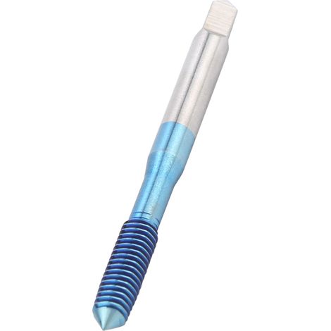Taraud à revêtement nano-bleu, acier au tungstène, métrique, poignée droite, taraud machine M6 (1/5)
