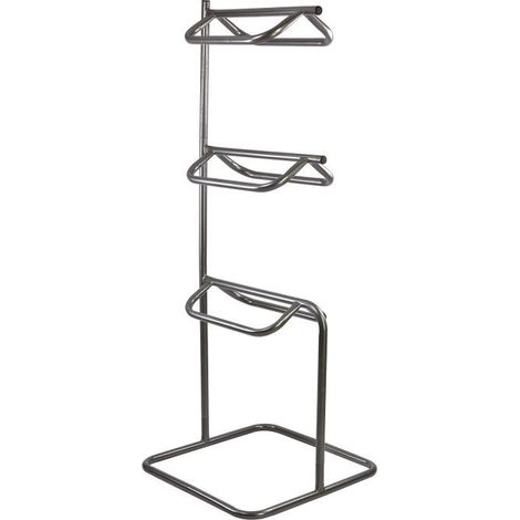 Dema – Porte-selles pour 3 selles – Cadre métallique robuste – Supports pivotants – Dimensions 720 x 720 x 1820 mm – Capacité 10 kg max.