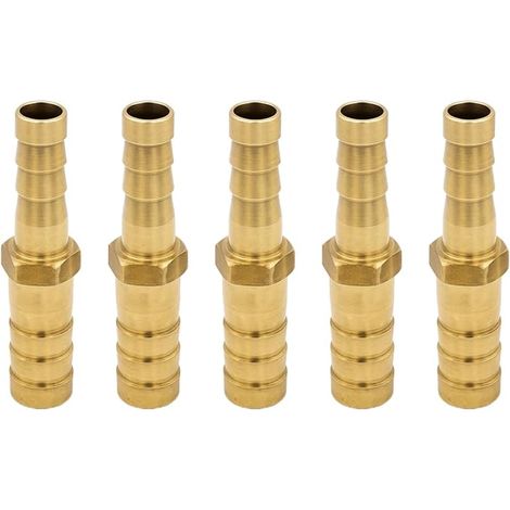 Raccords de Tuyau Réducteurs en Laiton 10mm x 8mm Raccords Droit pour Tuyau Raccord Durite Essence Conduite d'Eau et Huile (1/5)