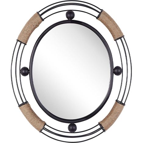 Wandspiegel MOULINS 50 cm 55 cm Metall Schwarz