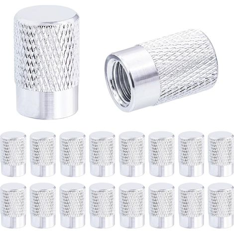 CCYKXA 18 pcs Car Tire Valve Caps, Aluminum Stem Caps, Tire Wheel Stem Dust Caps, Valve Capsules with Sealing Ring for Cars, SUVs, Motorcycles, Bicycles (1/4)