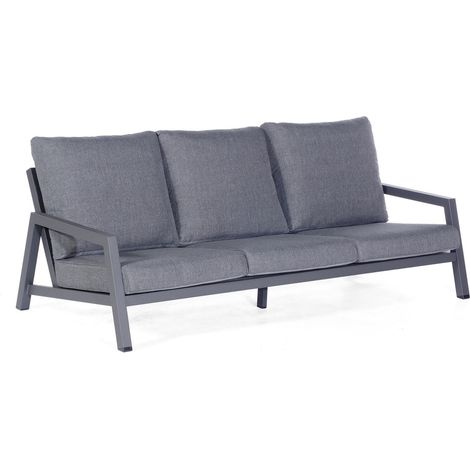 Kissen f. 3-Sitzer-Lounge-Sofa Residence 6-tlg. Dessin classic-braun SonnenPartn