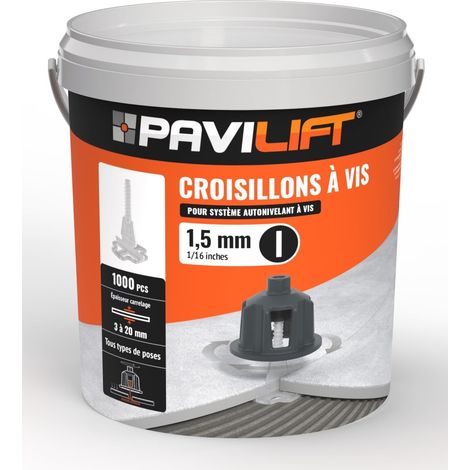 Lot de 1000 croisillons autonivelants en I 1,5mm – Pour carreaux de 3 à 20mm – Alignement parfait pour pose professionnelle (1/5)