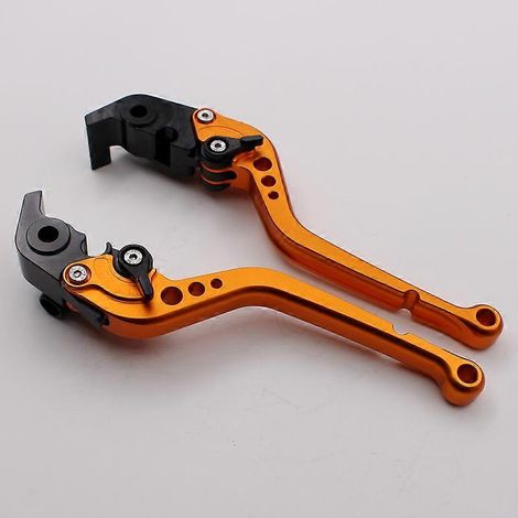 Convient aux motos Ducati, Diavel Big Devil, freins modifiés, klaxons, guidons CNC, accessoires de poignée d'embrayage (tige longue orange) (1/5)