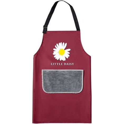 Tablier De Cuisine Imperméable - Imprimé Pâquerette - 70 cm x 68 cm - Pour Cuisiner Boulangerie Jardinage Barbecue - 1 Pièce (1/5)