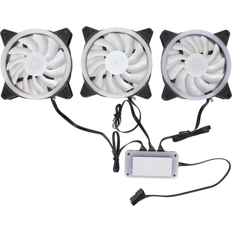 Ventilateur pour processeur à 11 pales RGB multicolores, design de cadre amélioré, résistant aux chocs, silencieux, dissipation thermique puissante, alimentation 12 V CC