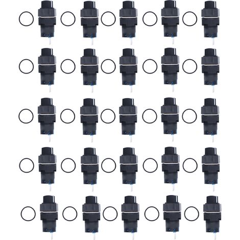 25 Pièces Bouton Rotatif 2 Positions Auto-Verrouillant Sélecteur 16mm Kit pour Équipement (1/5)