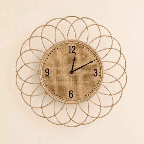 Horloge en rotin 60cm (1/5)