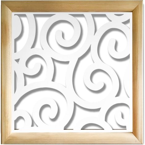 GHIRIGORI - Moduli Decorativi in Legno e PVC - Colore: bianco - Misura: 48x48 cm (1/4)