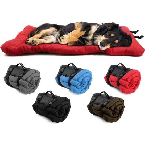 Lit pour Chien Imperméable et Pliable, Facile à Nettoyer, Tapis pour Chien en Tissu Oxford Durable, Adapté aux Canapés, aux Caisses, etc. Convient à Un Usage extérieur, 90x60 cm (Rouge) (1/5)