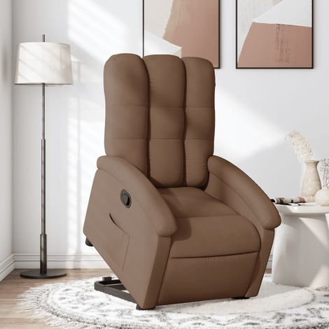 Fauteuil inclinable-Chaise de relaxation-Fauteuil Relax Marron Tissu 308250 (1/5)