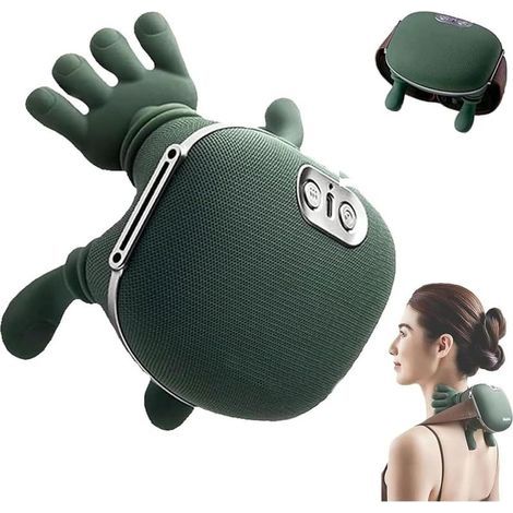 Masseur Cervical 4D Thermique pour le Cou, la Nuque et le Dos - Appareil de Massage 3 Fonctions et Chauffage 2 Niveaux, Coussin U sans Fil pour une Détente Profonde (1/5)