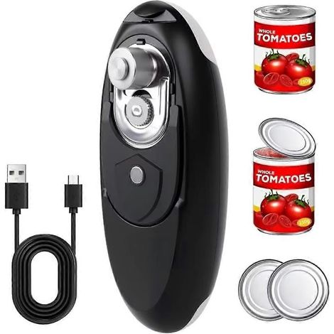 Ouvre-boîte électrique rechargeable, idéal pour les personnes âgées souffrant d'arthrite, à bord lisse, compatible avec les aliments, ouverture latérale. (1/5)