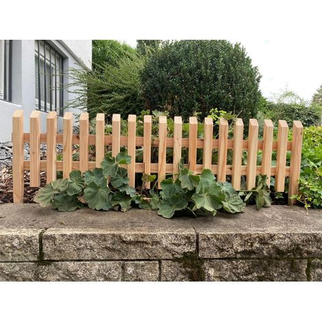 Gartenzaun Holz Zaunfeld 120 x 30cm Zierzaun Zaun Lärche Pfosten Vorgartenzaun