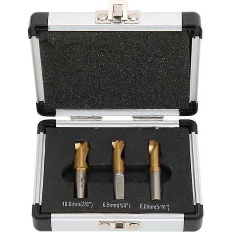 3-teiliges HSS-CO-Kobalt-Punktschweißbohrer-Set, Schweißbohrer- und Schneidzubehör, 1/4 Zoll, 5/16 Zoll, 3/8 Zoll