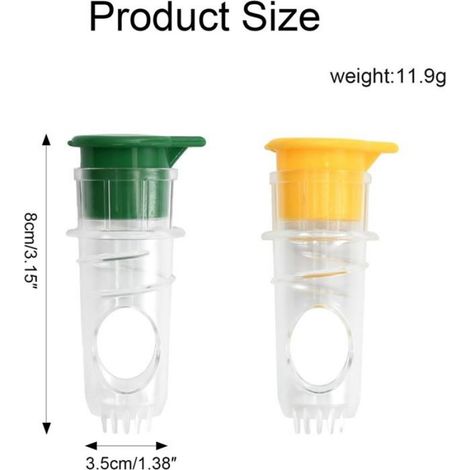 2 pcs Manuelles Citron Petit Extracteur de Jus Manuel Extracteur de Jus Portable (Jaune, Vert) (1/5)