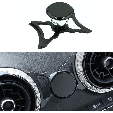 Magnetische Autotelefonhalterung kompatibel mit Audi A3 8V, geeignet für Smartphones und GPS-Geräte, 360° verstellbarer Betrachtungswinkel (schwarz)
