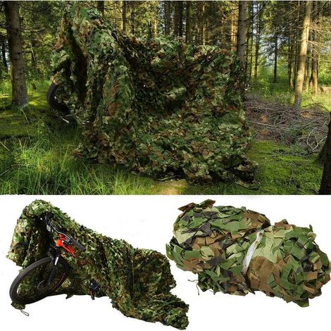 Red de camuflaje, Red de camuflaje Stepland, Red de camuflaje multifuncional para caza y sombra, Cubierta de camuflaje, Redes militares impermeables de malla 10x10 para caza, camping y decoración B (1/5)