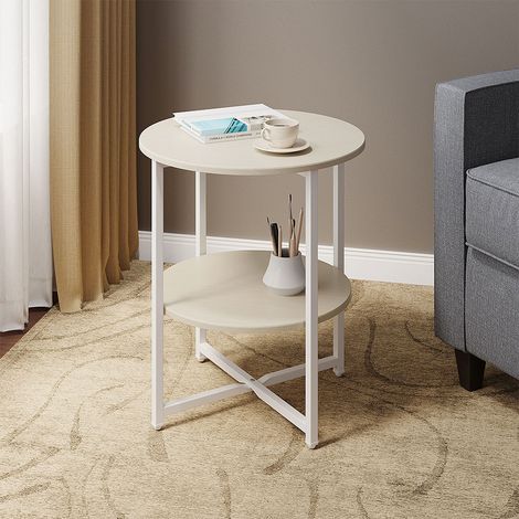 Small Round Coffee Table with 2 Tier (1/5)