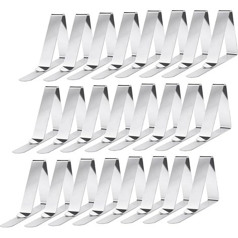 Set di 24 mollette per tovaglia in acciaio inox, mollette per tovaglia a molla (1/5)