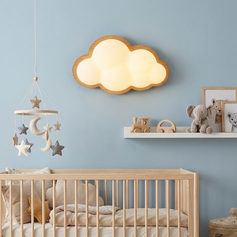 Applique LED 12W, polycarbonate, base métallique effet bois, CCT, 33x22cm