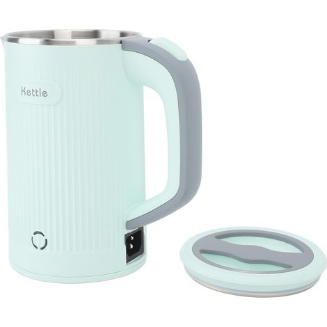 Bouilloire électrique avec arrêt automatique et protection contre la surchauffe, en acier inoxydable, idéale pour les voyages. Capacité : 800 ml. Couleur : vert clair. Prise américaine. Alimentation : (1/5)