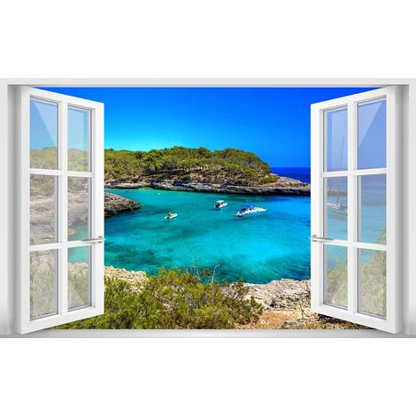 Tableau paysage plages de Majorque 80x50cm – Impression UVgel qualité premium – Toile intissé sans substances nocives – Hxadeco (1/5)