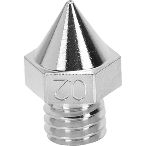 Buse d'imprimante 3D adaptée à la série Raise3D N Pro2 Pro3 E2, pointe de 0.2mm précise en alliage trempé plaqué Ni, pièces de rechange à extrémité chaude (1/5)