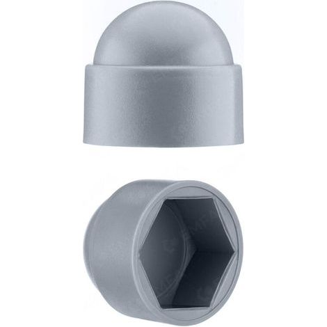 Cache-écrous M10 pour clé de 17 Gris 50 pcs. (1/4)