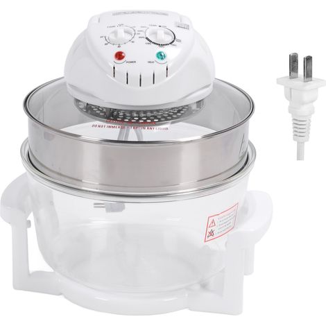 Friteuse en Verre Visible à 360 Degrés 17L Grande Capacité Bouton de Réglage Minuterie Four Alimentaire Multifonction pour Frites Aile de Poulet Prise US 110V (1/5)