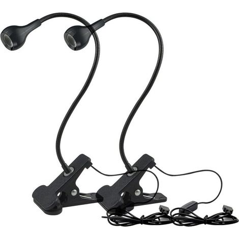 aus Lot de 2 lampes lecture LED flexibles USB à clipser sur le (1/5)