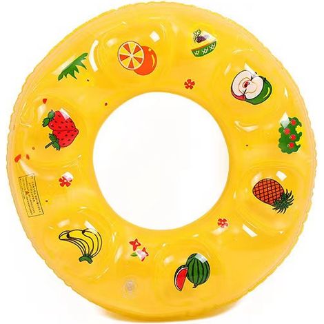 Nouvelle bouée gonflable double couche épaisse pour enfants, anneau de natation en cristal, double anneau de bain, jouet de bain (1/3)