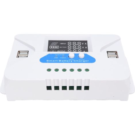 30A Solar Charge Controller, Self-Adaptive Panel Regulator, Streetlight Lighting Control for Phosphoric Li-Ion Batteries (1/5)