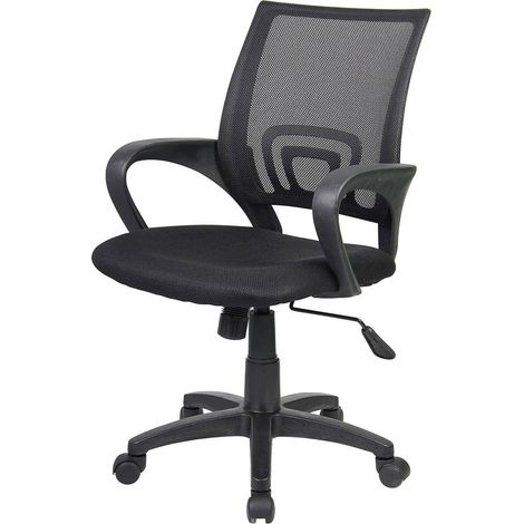 Silla con Ruedas - Sillón de Oficina Negro (1/5)